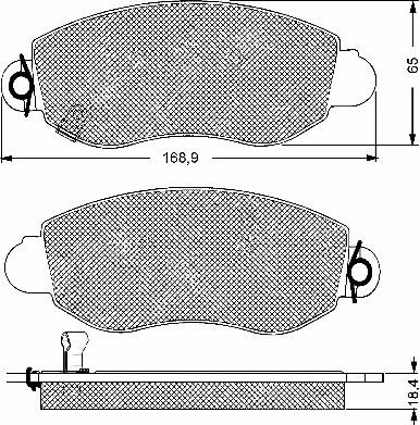 BSF 10654 - Комплект спирачно феродо, дискови спирачки vvparts.bg