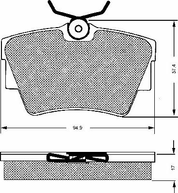 BSF 10651 - Комплект спирачно феродо, дискови спирачки vvparts.bg