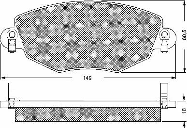 BSF 10660 - Комплект спирачно феродо, дискови спирачки vvparts.bg