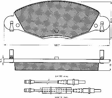 BSF 10606 - Комплект спирачно феродо, дискови спирачки vvparts.bg