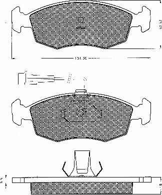 BSF 10601 - Комплект спирачно феродо, дискови спирачки vvparts.bg