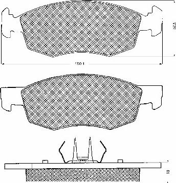 BSF 10608 - Комплект спирачно феродо, дискови спирачки vvparts.bg