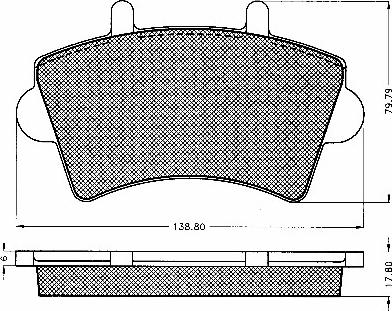 BENDIX 510368B - Комплект спирачно феродо, дискови спирачки vvparts.bg