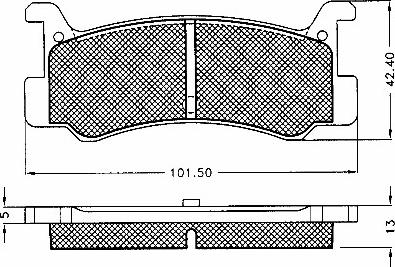 BSF 10613 - Комплект спирачно феродо, дискови спирачки vvparts.bg