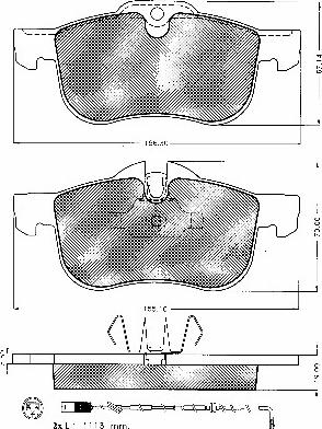 BSF 10630 - Комплект спирачно феродо, дискови спирачки vvparts.bg