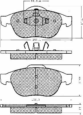 BSF 10637 - Комплект спирачно феродо, дискови спирачки vvparts.bg