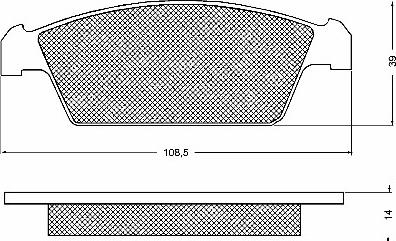 BSF 10622 - Комплект спирачно феродо, дискови спирачки vvparts.bg