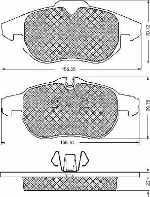 BSF 10679 - Комплект спирачно феродо, дискови спирачки vvparts.bg