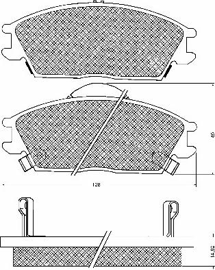 BSF 10678 - Комплект спирачно феродо, дискови спирачки vvparts.bg