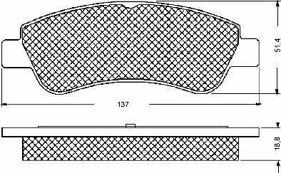 BSF 10672 - Комплект спирачно феродо, дискови спирачки vvparts.bg