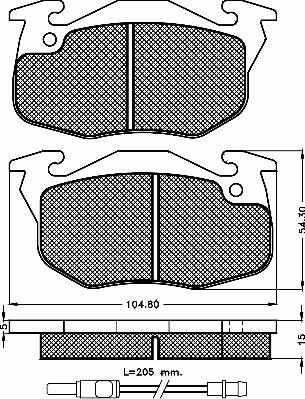 BSF 10199 - Комплект спирачно феродо, дискови спирачки vvparts.bg