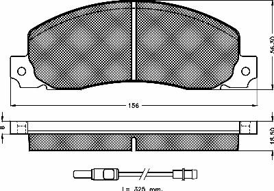 BSF 10195 - Комплект спирачно феродо, дискови спирачки vvparts.bg