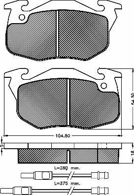 BSF 10198 - Комплект спирачно феродо, дискови спирачки vvparts.bg