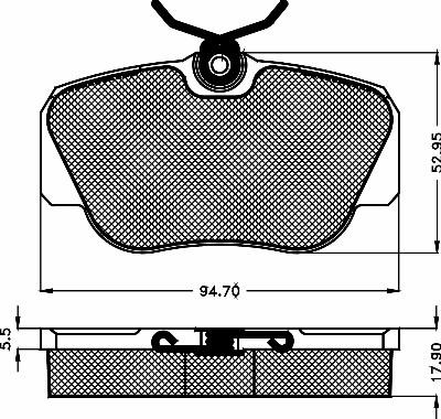 BSF 10146 - Комплект спирачно феродо, дискови спирачки vvparts.bg