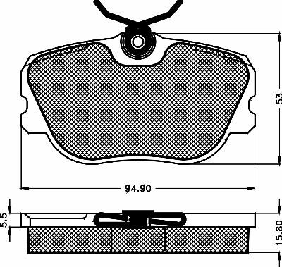 EBC Brakes 666 - Комплект спирачно феродо, дискови спирачки vvparts.bg