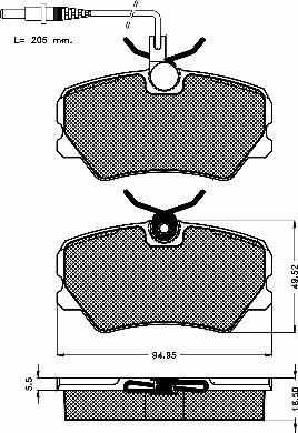 BSF 10164 - Комплект спирачно феродо, дискови спирачки vvparts.bg