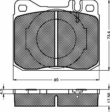 BSF 10104 - Комплект спирачно феродо, дискови спирачки vvparts.bg