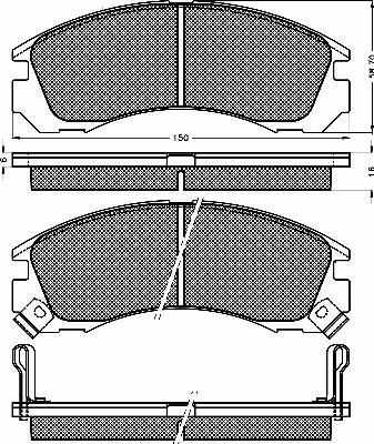 BSF 10115 - Комплект спирачно феродо, дискови спирачки vvparts.bg