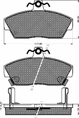 Magneti Marelli 363702160860 - Комплект спирачно феродо, дискови спирачки vvparts.bg