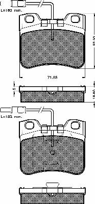 BSF 10175 - Комплект спирачно феродо, дискови спирачки vvparts.bg