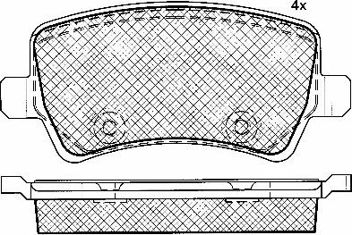 BSF 10894 - Комплект спирачно феродо, дискови спирачки vvparts.bg