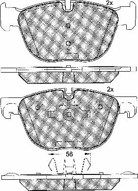 BSF 10898 - Комплект спирачно феродо, дискови спирачки vvparts.bg