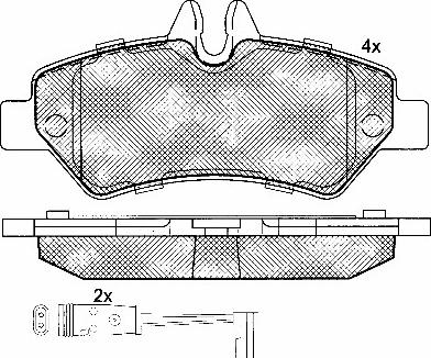 BSF 10849 - Комплект спирачно феродо, дискови спирачки vvparts.bg