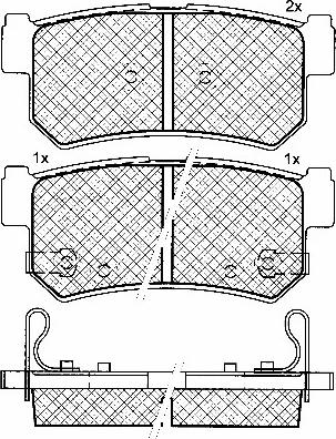 BSF 10856 - Комплект спирачно феродо, дискови спирачки vvparts.bg