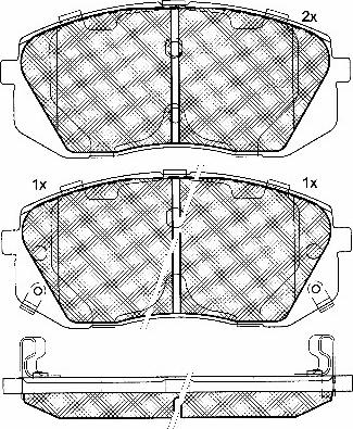 BSF 10864 - Комплект спирачно феродо, дискови спирачки vvparts.bg