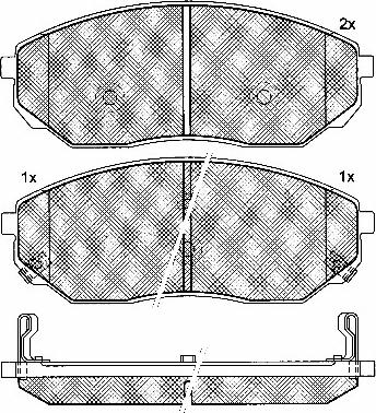 BSF 10866 - Комплект спирачно феродо, дискови спирачки vvparts.bg