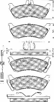 BSF 10807 - Комплект спирачно феродо, дискови спирачки vvparts.bg