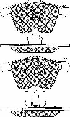 BSF 10817 - Комплект спирачно феродо, дискови спирачки vvparts.bg