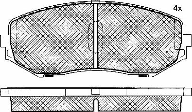 BSF 10886 - Комплект спирачно феродо, дискови спирачки vvparts.bg