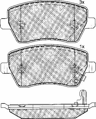 BSF 10887 - Комплект спирачно феродо, дискови спирачки vvparts.bg