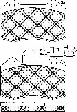 BSF 10839 - Комплект спирачно феродо, дискови спирачки vvparts.bg