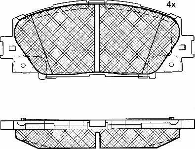 BSF 10836 - Комплект спирачно феродо, дискови спирачки vvparts.bg