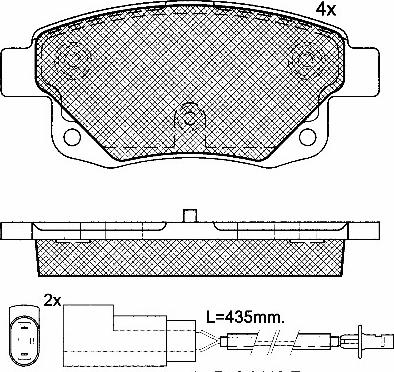 BSF 10833 - Комплект спирачно феродо, дискови спирачки vvparts.bg