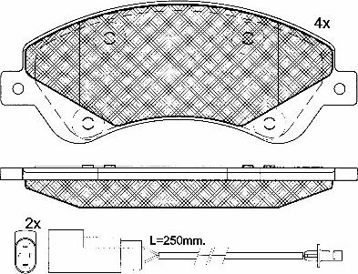 BSF 10832 - Комплект спирачно феродо, дискови спирачки vvparts.bg