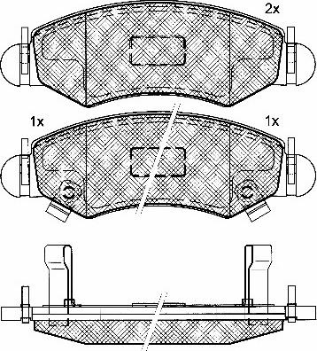 BSF 10837 - Комплект спирачно феродо, дискови спирачки vvparts.bg