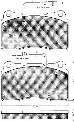 BSF 10829 - Комплект спирачно феродо, дискови спирачки vvparts.bg