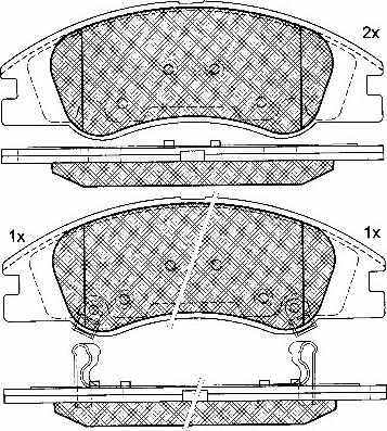 BSF 10825 - Комплект спирачно феродо, дискови спирачки vvparts.bg