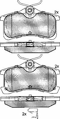 BSF 10821 - Комплект спирачно феродо, дискови спирачки vvparts.bg