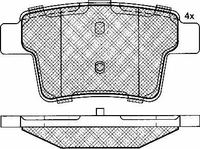 Valeo 606658 - Комплект спирачно феродо, дискови спирачки vvparts.bg