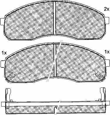 BSF 10872 - Комплект спирачно феродо, дискови спирачки vvparts.bg