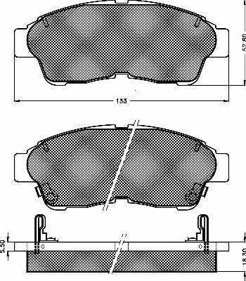 BSF 10349 - Комплект спирачно феродо, дискови спирачки vvparts.bg