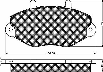 BSF 10343 - Комплект спирачно феродо, дискови спирачки vvparts.bg