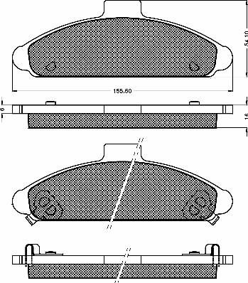 BSF 10351 - Комплект спирачно феродо, дискови спирачки vvparts.bg