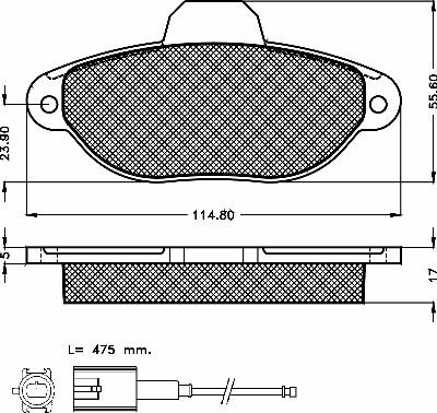 BSF 10358 - Комплект спирачно феродо, дискови спирачки vvparts.bg