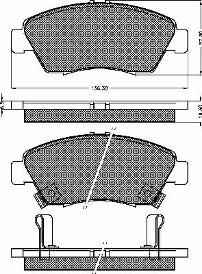 BSF 10360 - Комплект спирачно феродо, дискови спирачки vvparts.bg