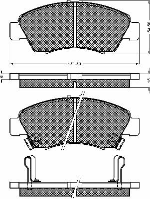 BSF 10361 - Комплект спирачно феродо, дискови спирачки vvparts.bg